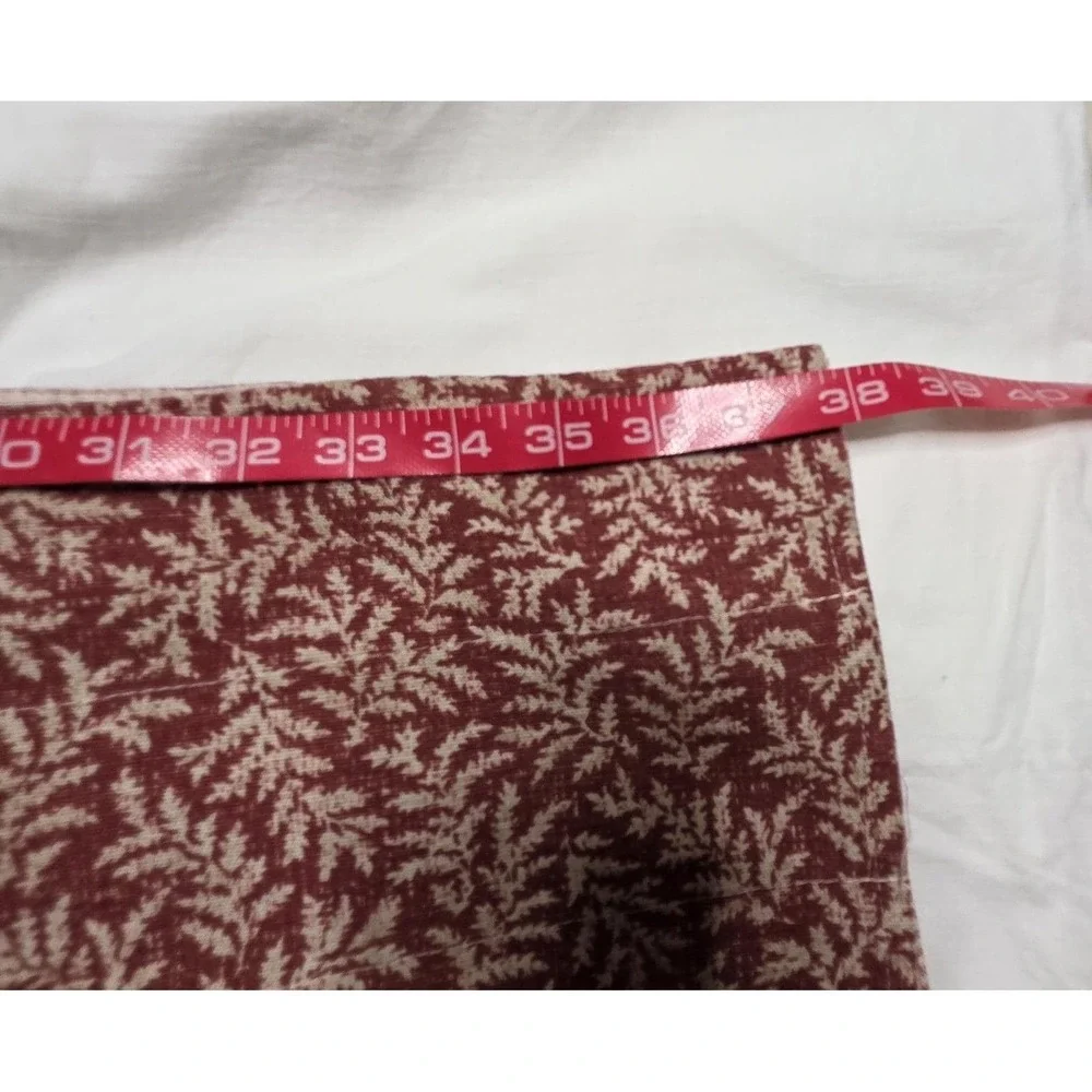 Waverly Red Fernwood & Gingham Check Valance Scalloped Edge 15